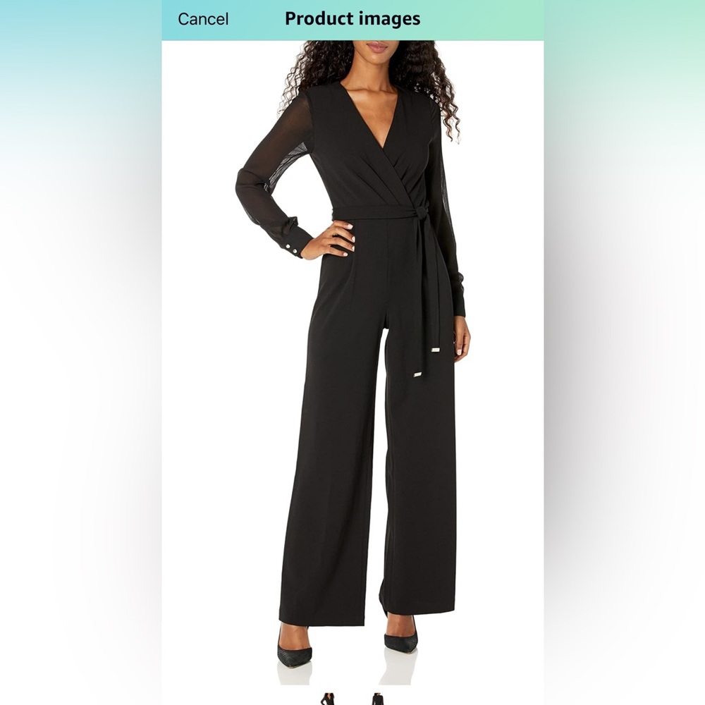 Tommy Hilfiger black jumpsuit with long sleeves
